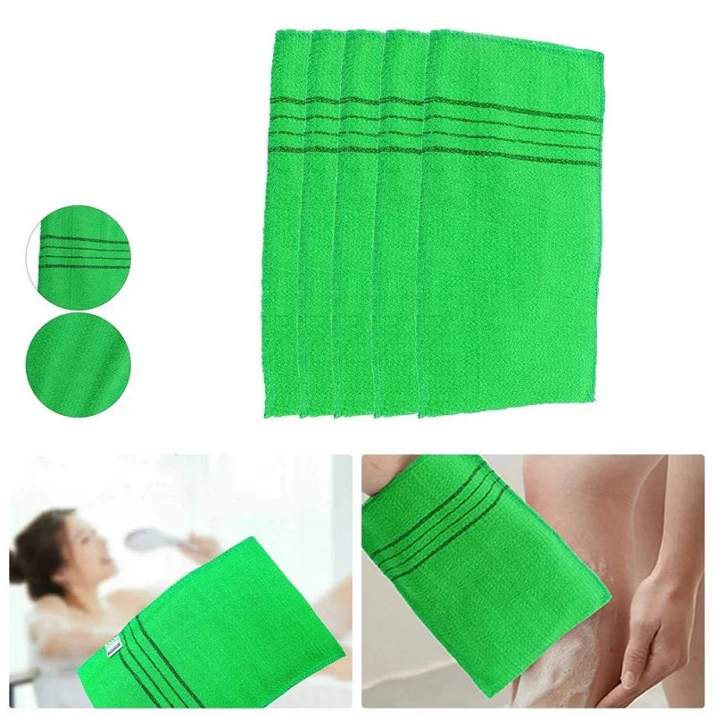 Asian Exfoliating Bath Mitt – Double-Sided Body Scrub Washcloth