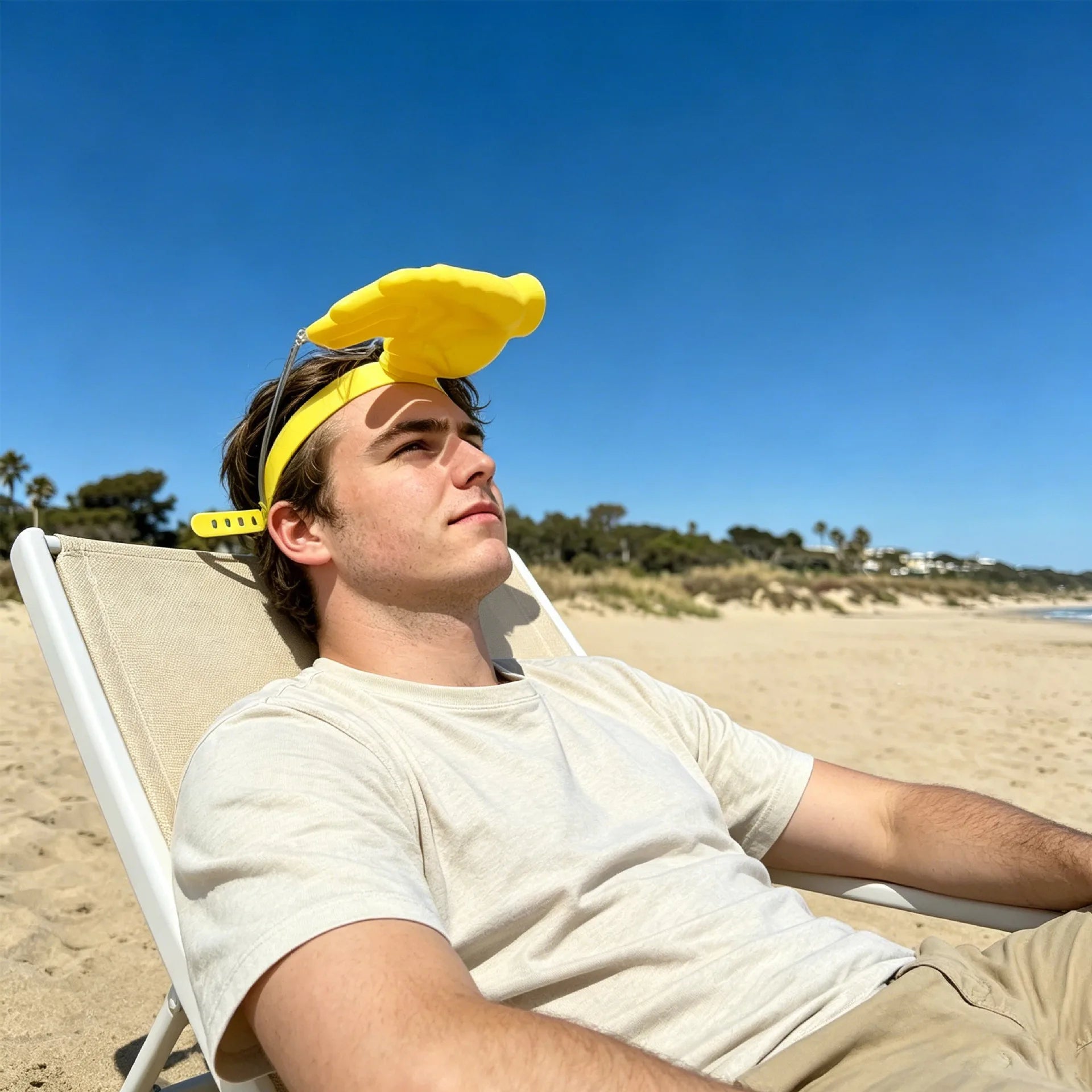 Hand-Shaped Sun Visor Funny Sun Hats Plastic Adjustable Hats Outdoor Stadium Spectator Beach Party Travel Summer Party Accessory Oasis Select