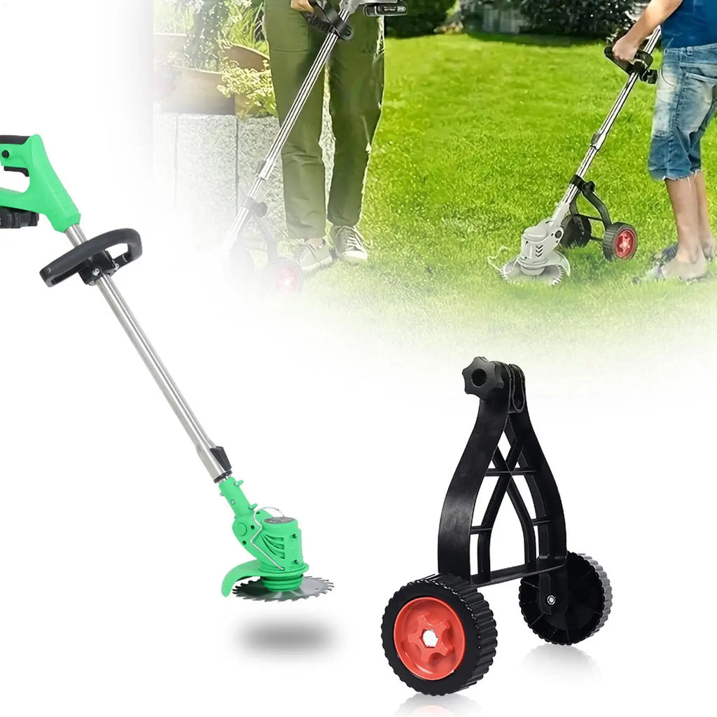 String Trimmer Support Wheels Auxiliary Wheels Trimmer Support Brush Cutter Wheel Mower Attachment Adjustable Grass Cutter Oasis Select