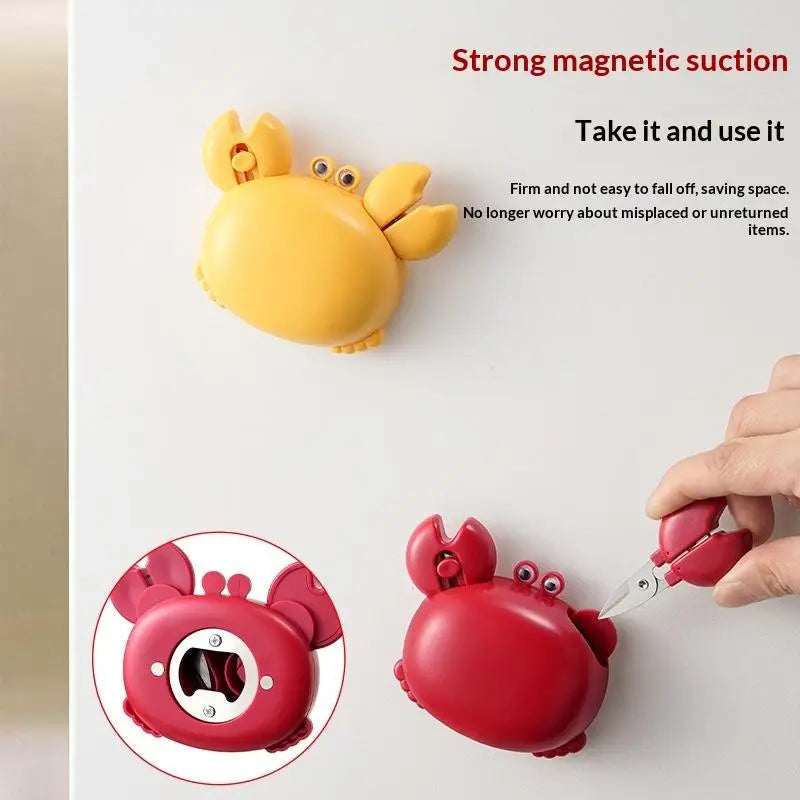Multi-functional Creative Crab Claw Bottle Opener With Magnetic Fridge Mount Stainless Steel Beer Opener For Kitchen & Bar Decor Oasis Select
