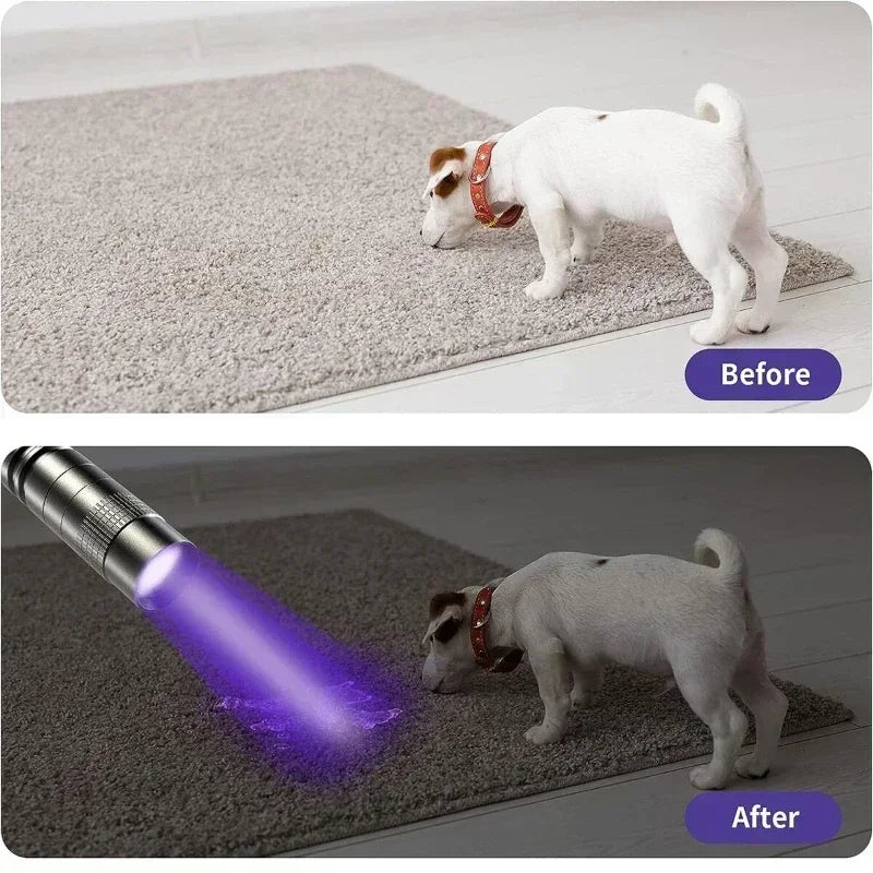 KDULIT 395nm UV Blacklight Flashlight | Pet Stain & Scorpion Torch