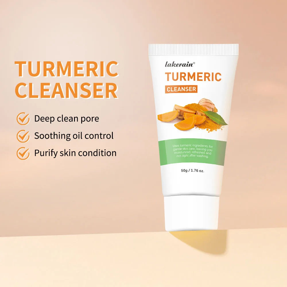 Turmeric Facial Cleanser Deep Clean Pore Soothing Oil Control Purify Skin Condition 50ml Face Wash All Skin Oasis Select