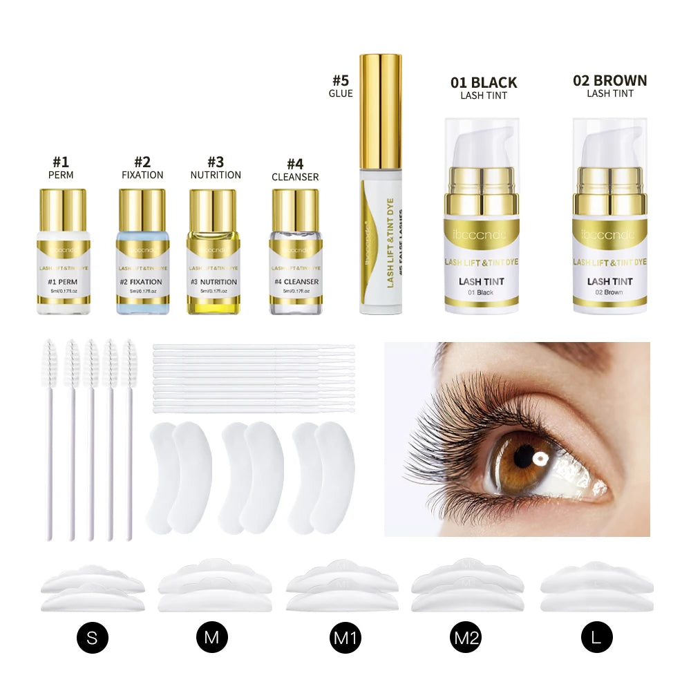 Brow Lamination & Lash Lift Tint Kit – Semi-Permanent Pro Set Brow & Lash Kit Oasis Select