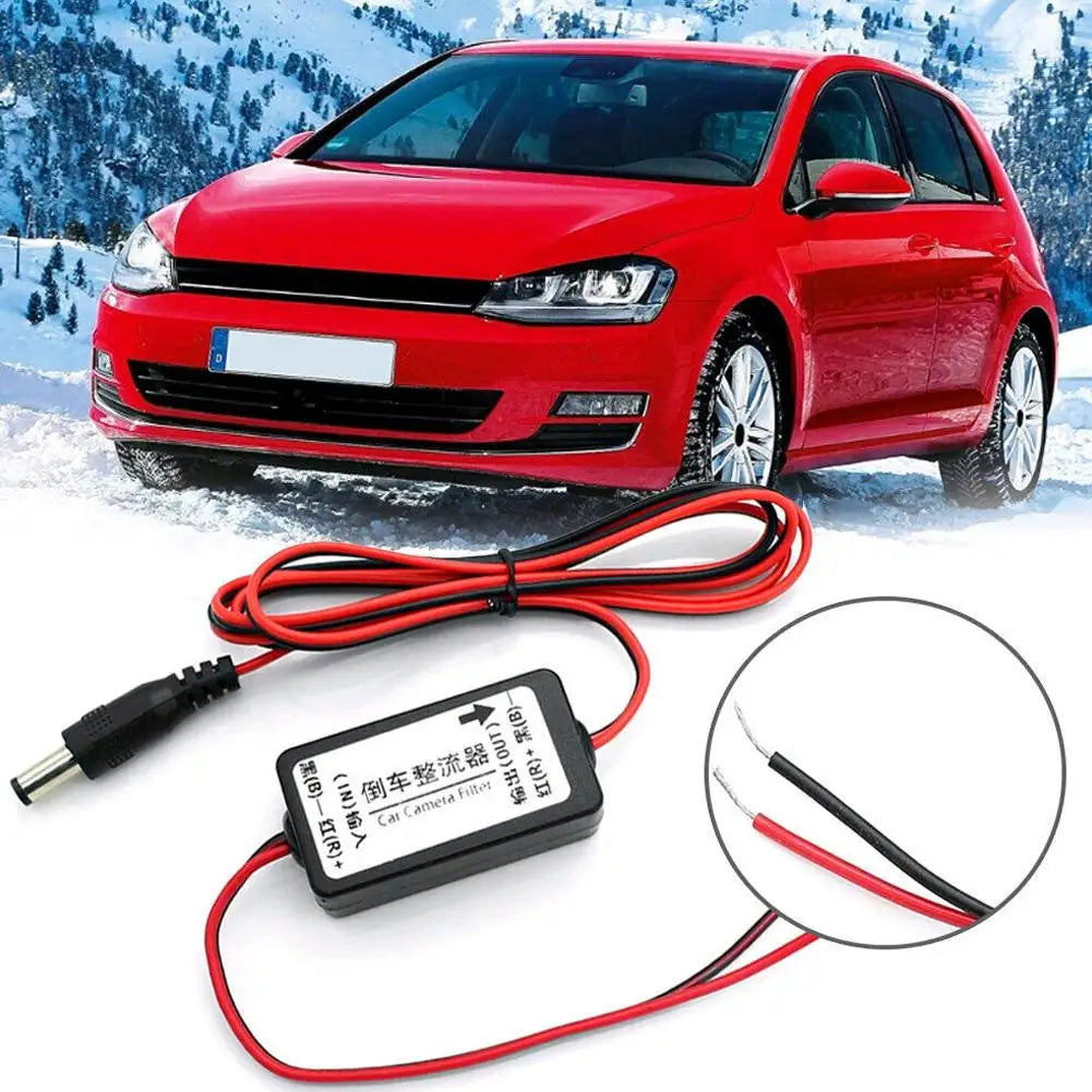 12V Anti-interference DC Power Relay Capacitor Filter Connector Auto Car Camera Filter For Car Parking Reverse Rear View Camera Oasis Select