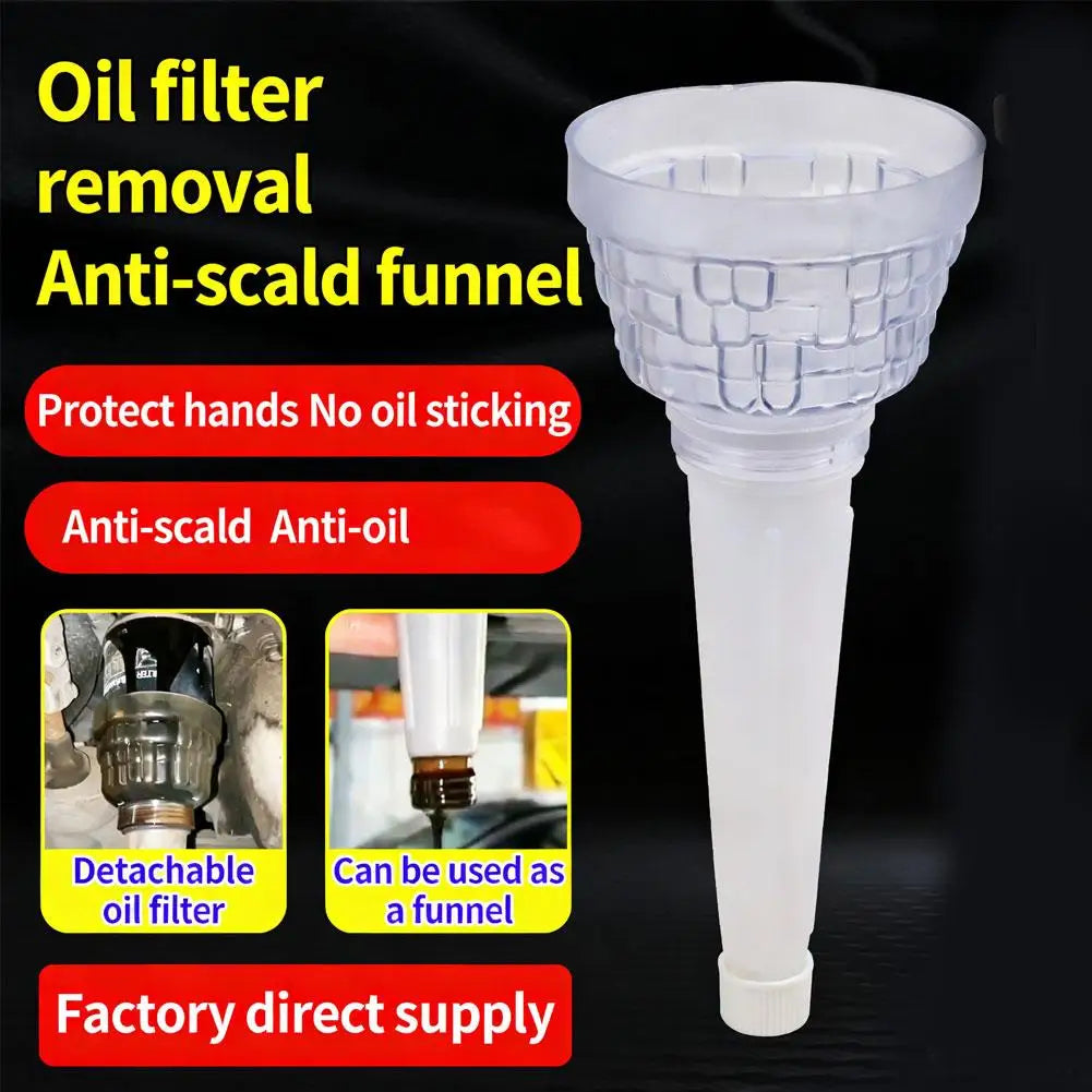 Universal Car Oil Funnel Filter Tool – Spill-Free Refueling