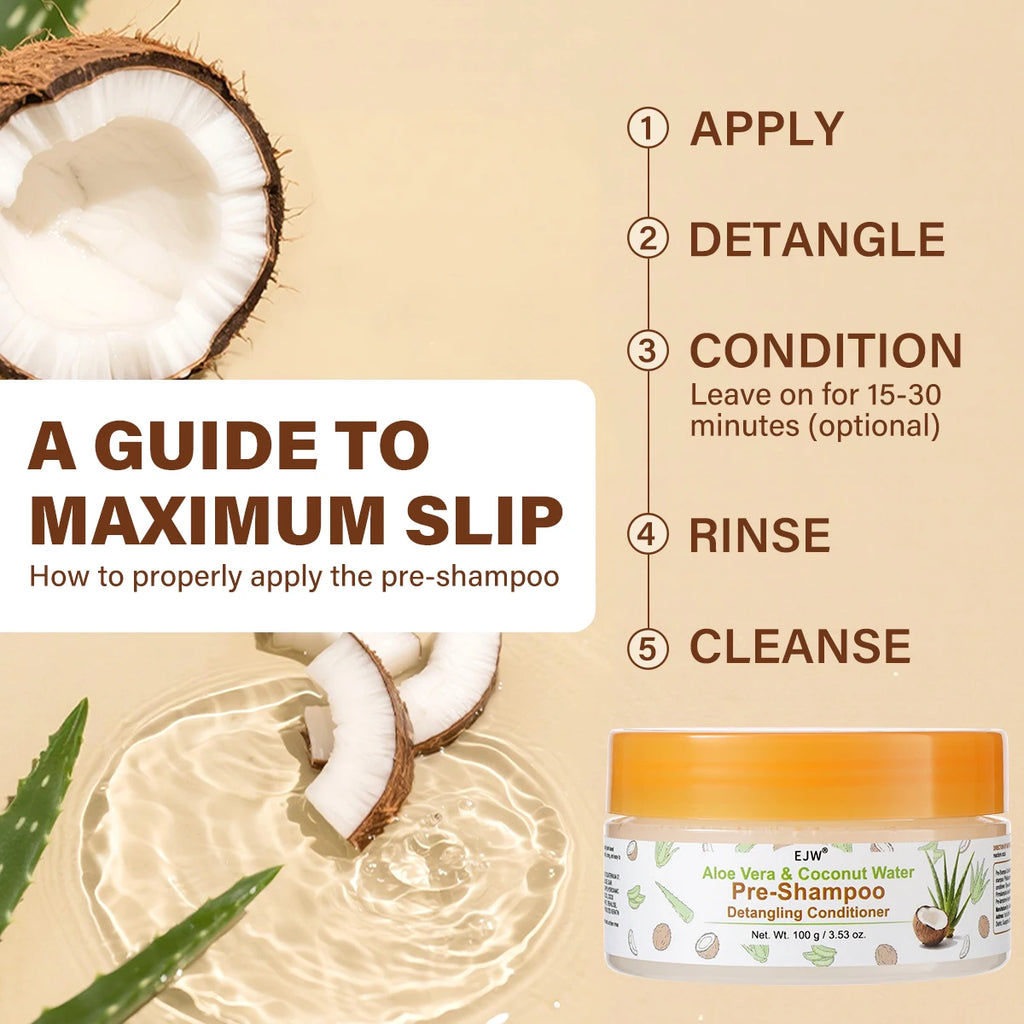 Pre-Shampoo Detangler with Aloe & Coconut | Pre-Poo Treatment Pre-Shampoo Treatment Oasis Select