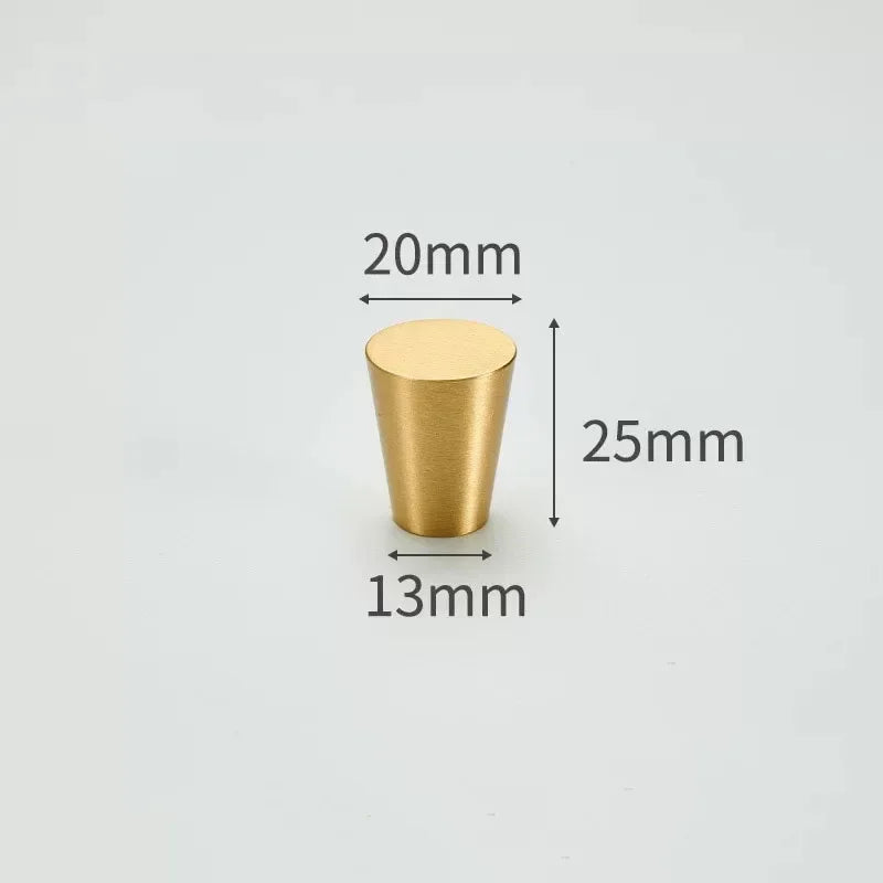 Modern Simple Solid Brass Cabinet Knobs Furniture Wardrobe Handle Kitchen Copper Pulls Doorknob Oasis Select 4