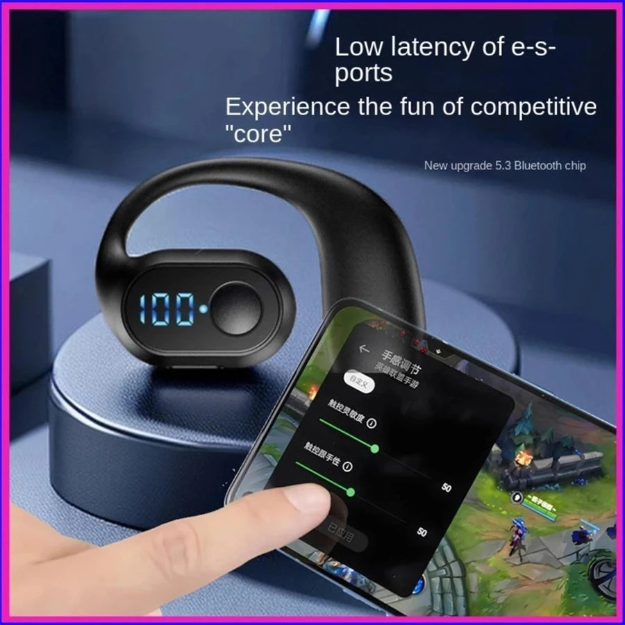 Ear Hook Wireless Earphones Bluetooth 5.3 Mini Handsfree Waterproof Sport Music Headset Single Earbuds OWS Headphone HiFi Music Oasis Select