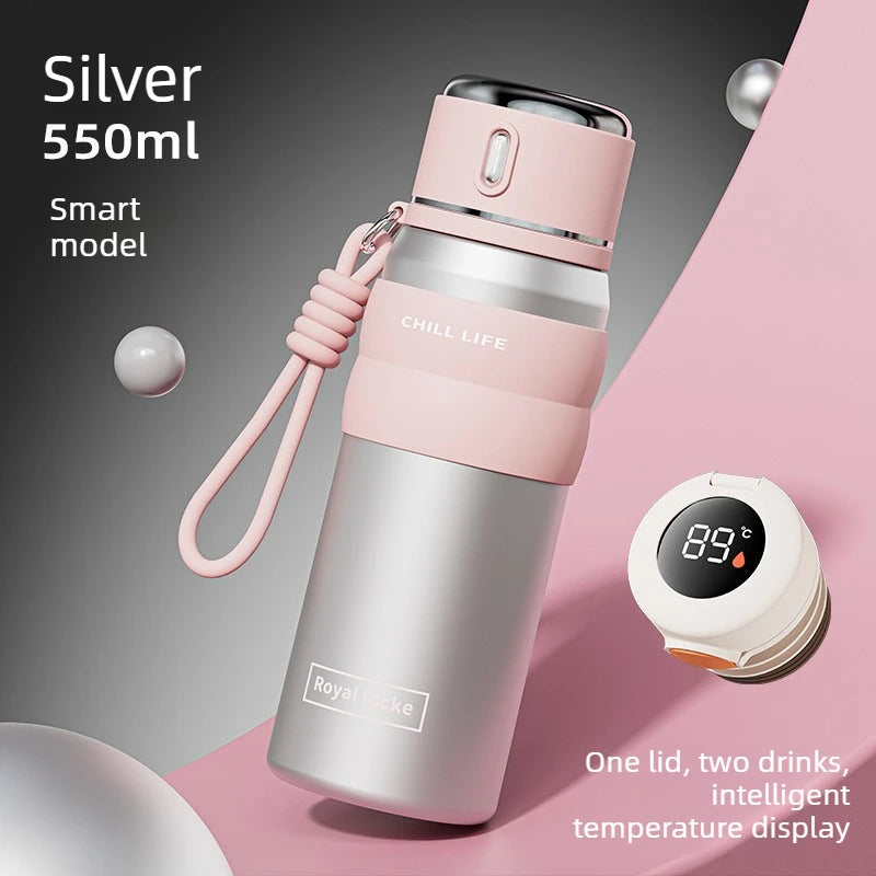 1PC Intelligent Insulated Cup Food Grade High Aesthetic Water Cup Light Luxury High-end and Portable Drinking Utensils Oasis Select 450-550ml D-550ml