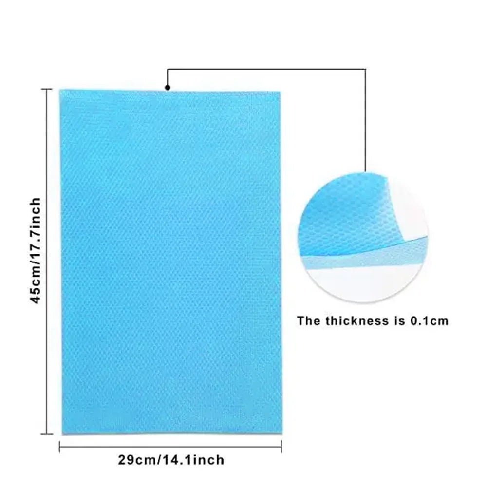 4pcs Refrigerator Liners, MayNest Washable Mats Covers Pads, Home Kitchen Gadgets Accessories Organization for Top Freezer Glass Oasis Select 4pcs BLUE L