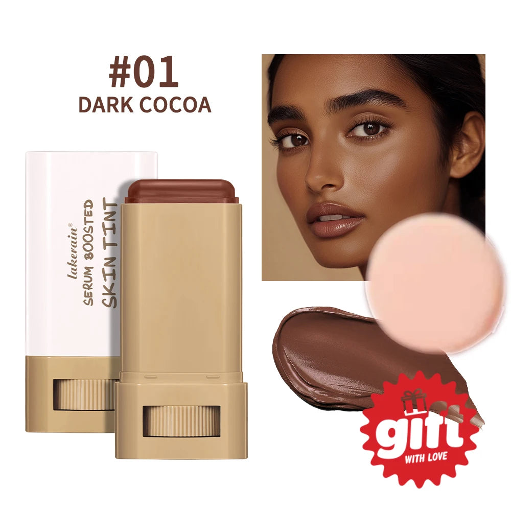 Lakerain Waterproof Skin Tint Stick + Puff | Tinted Serum Tinted Serum Foundation Oasis Select Color 1With Puff