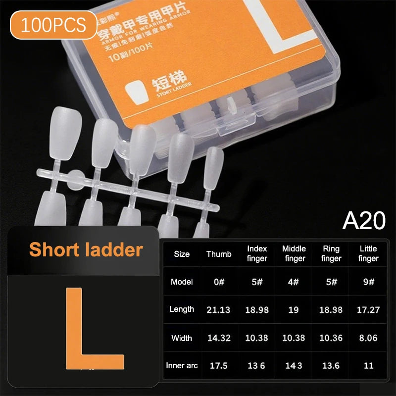 100pcs Press On Nail Tips Full Cover Ultra-Thin False Nails Patches Gel Nails Extension System Clear Fake Nails Art Accessories Oasis Select A21