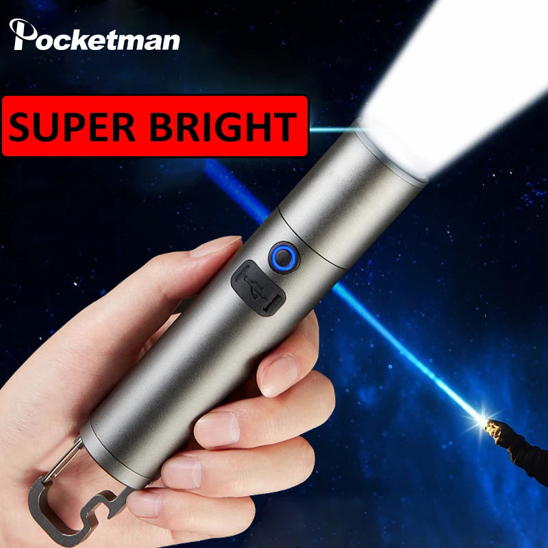 POCKETMAN 3800 Lumen USB Rechargeable LED Camping Flashlight