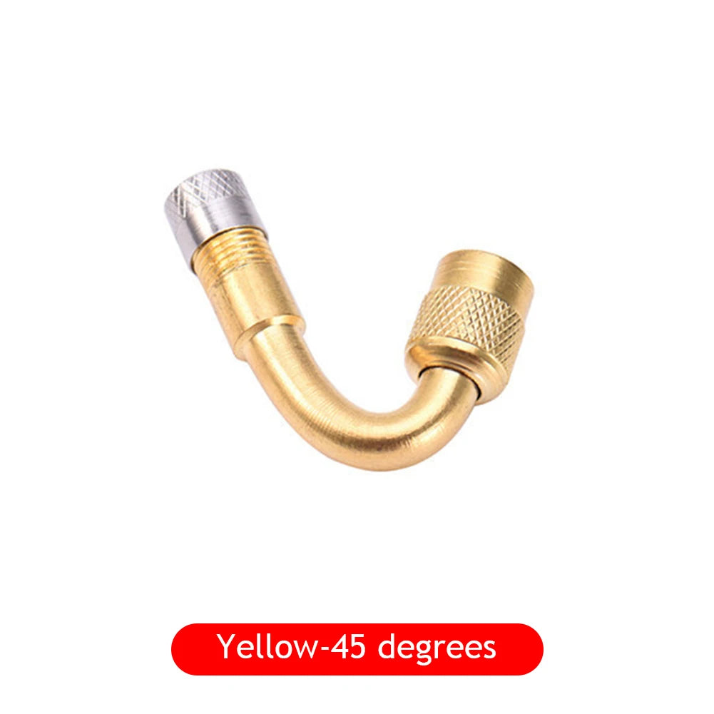 Motorcycle 45 90 135 Degree Angle Bent Valve Adaptor Tyre Tube Valve Extension Adapter for Truck Car Moto Bike Motorcycle Oasis Select 45 degree-Gold
