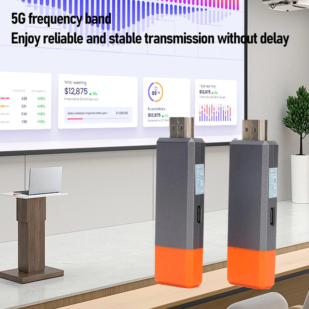 HDMI 1080P Wireless Video Transmitter Receiver Screen Mirroring for PC to TV Office Meeting Presentation Oasis Select