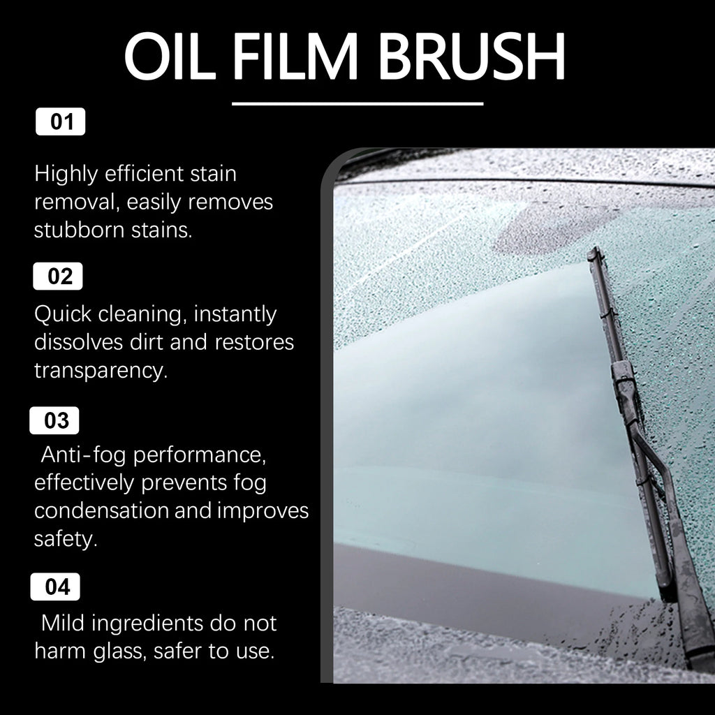 Car Oil Film Cleaning Brush Clean the Car Windows Windshield Oil Film Remover for Car Window Smooth Brighten Car Cleaning Tools Oasis Select