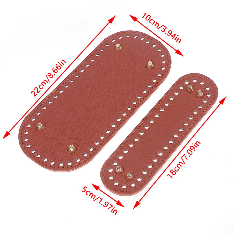 PU Leather Bag Bottom Base with Holes for DIY Crochet Bags Crochet Bag Base Oasis Select