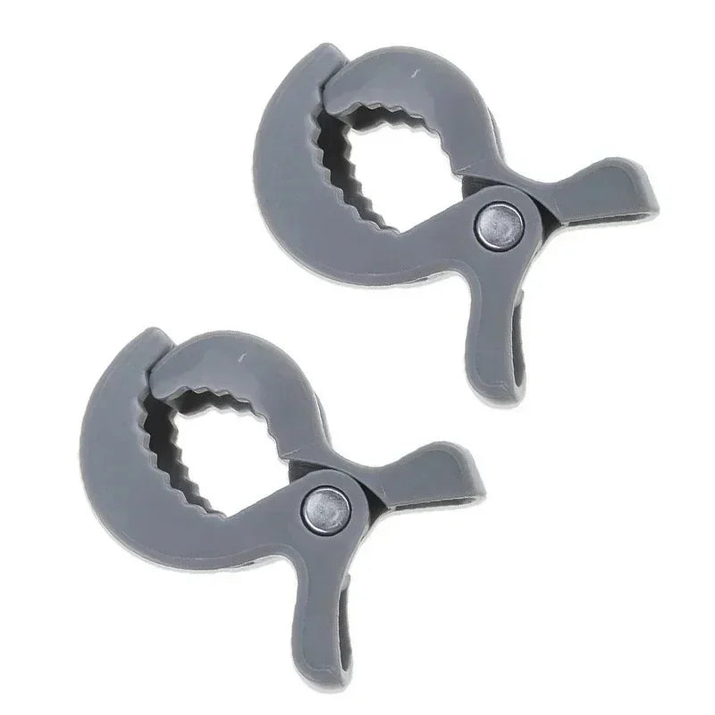 4/2PCS Baby Stroller Clamp Alligator Clip Pram Peg Portable Stroller Hook Baby Car Seat Clips Toddler Baby Stroller Accessories Oasis Select Gray 2pcs