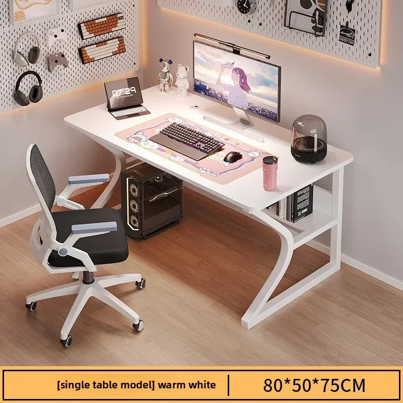 Multi-functional Household GoodsComputer Desk Desktop Simple E-sports Table And Chair Household Desk Student Writing Desk Oasis Select White A