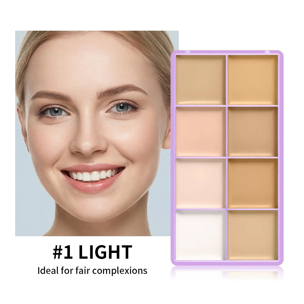 Matte Cream Concealer Palette Long-Lasting Moisturizing Full Coverage Fade Dark Circles Tattoos Cream Concealer Korean Makeup Oasis Select 01
