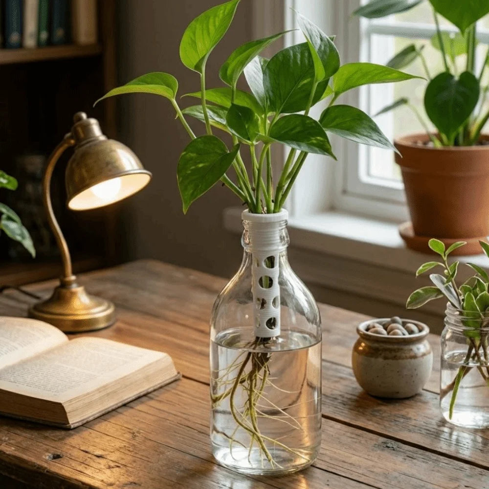 3D Printed Hydroponic Plant Holders | Indoor Basket Stand 2-Pack
