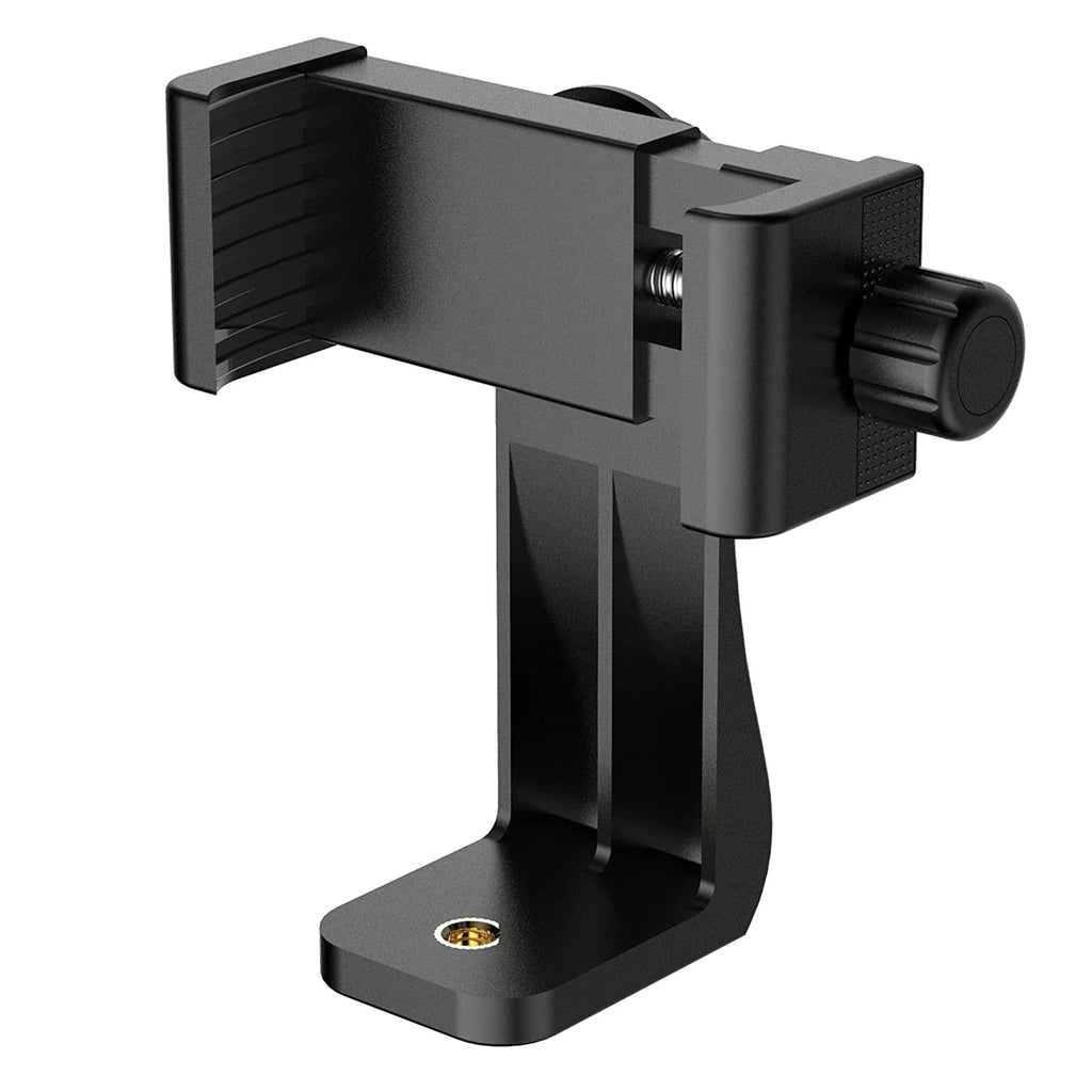 360° Phone Clip Tripod Mount – Universal 1/4" Screw Adapter