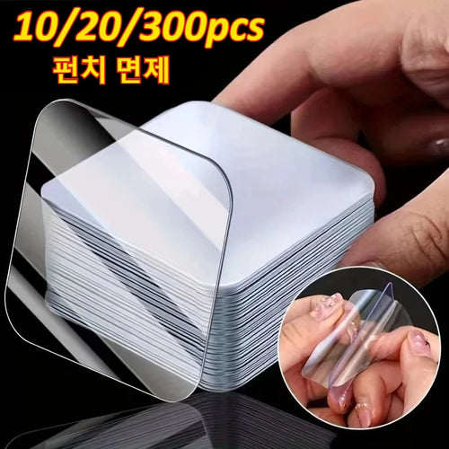 10/20/30PCS Heavy Duty Double Sided Adhesive Tape for Wall Hooks,No-Nail Removable Sticky Pads for Mounting Picture Carpet,펀치 면제 Oasis Select