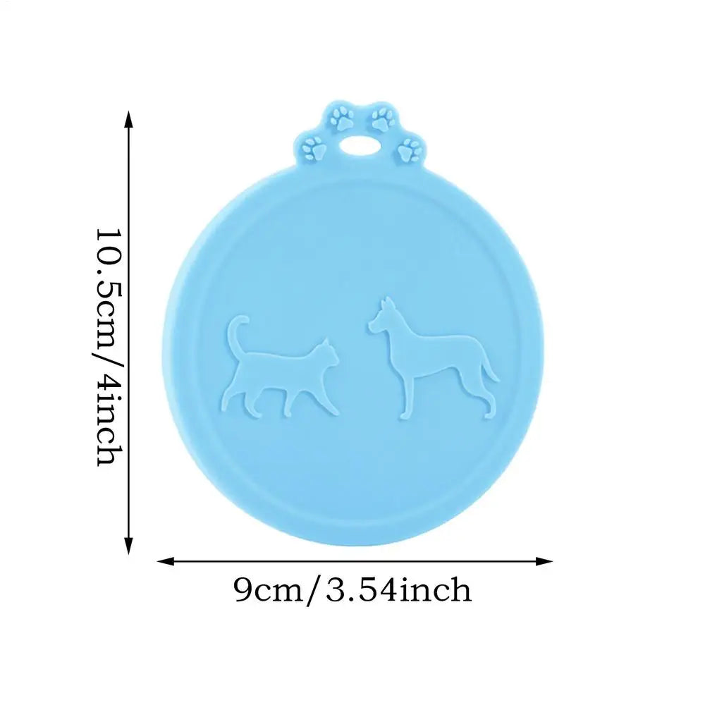 Can Lids For Canned Food Silicone Puppy Can Keeper Lids Reusable Dog Cat Food Container Tops Leak-Proof Airtight For Storage Oasis Select Blue