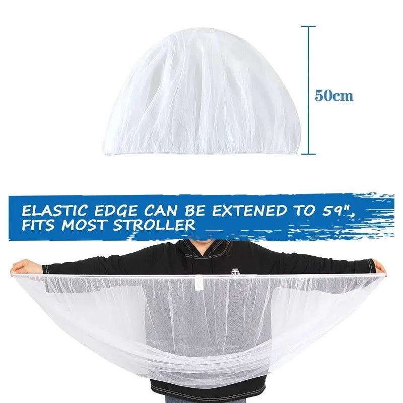 Baby Mosquito Net for Stroller Reusable Bug Net for Stroller Portable Mini Crib Portable & Durable Baby Insect Netting Oasis Select