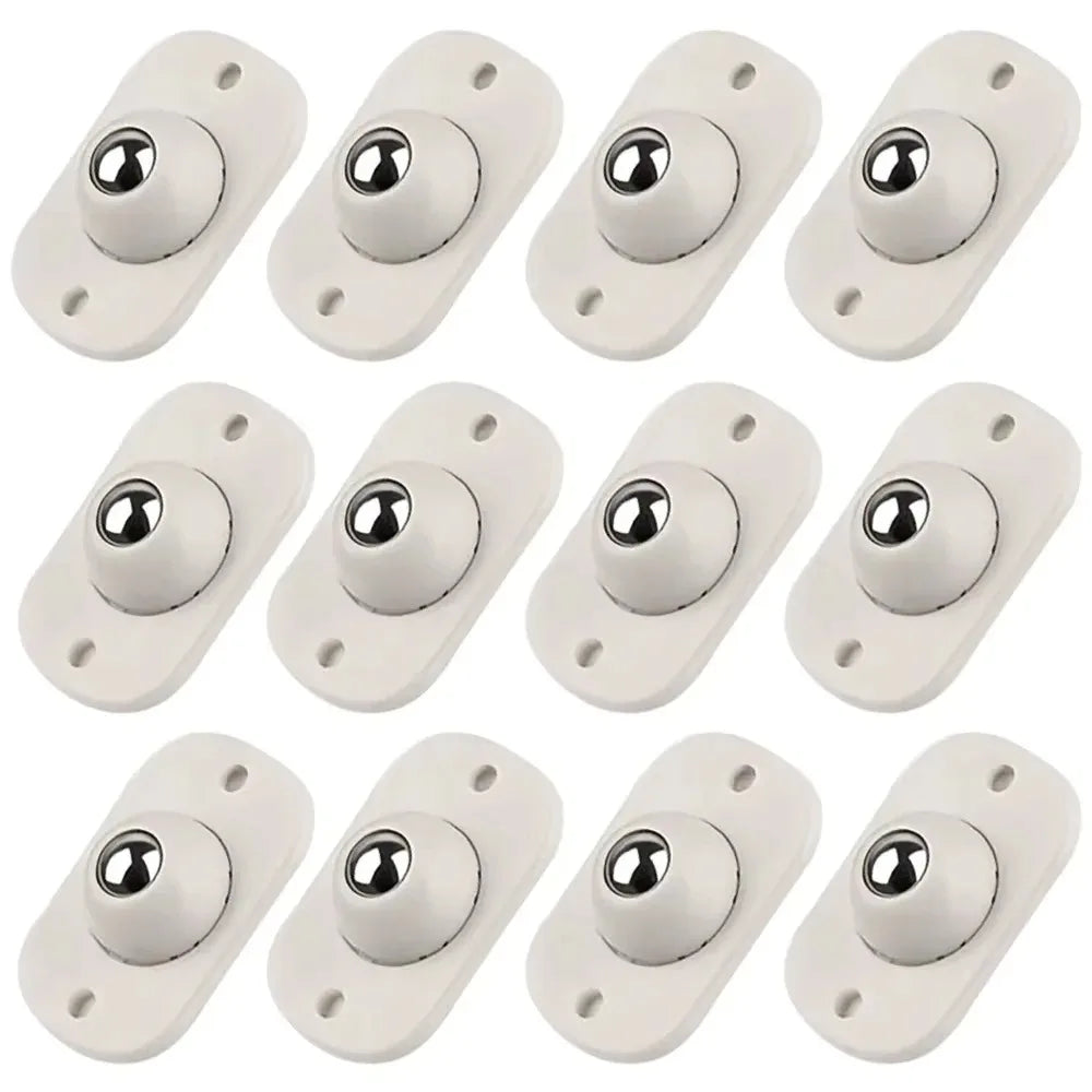 4-20pcs Self-Adhesive Universal Pulley Rotating Wheels Mini Swivel Casters Wheel For Furniture Storage Box Roller Trash Cabinet Oasis Select 12pcs