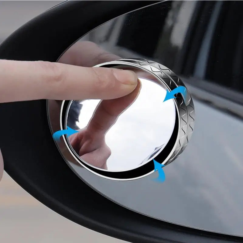 1 Pair 360 Blind Spot Mirror Adjustable Round Frame Wide-angle Rearview Car Rearview Sucker Mirrors Auxiliary Convex Mirror Oasis Select