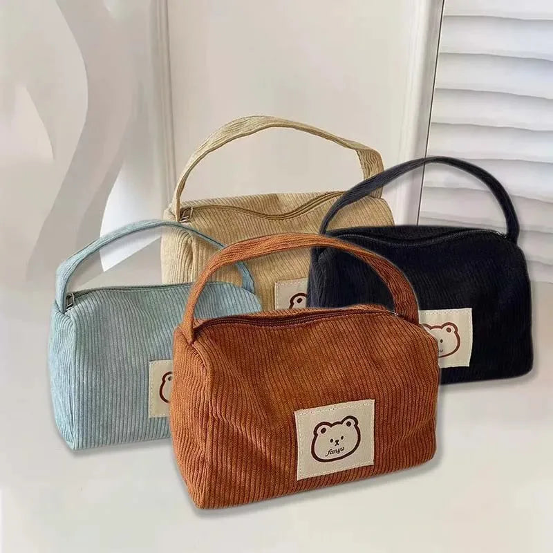Women's Cosmetic Bags Plush Cute Summer Fashion Large Soft Comfortable Handbag With Handle Oasis Select