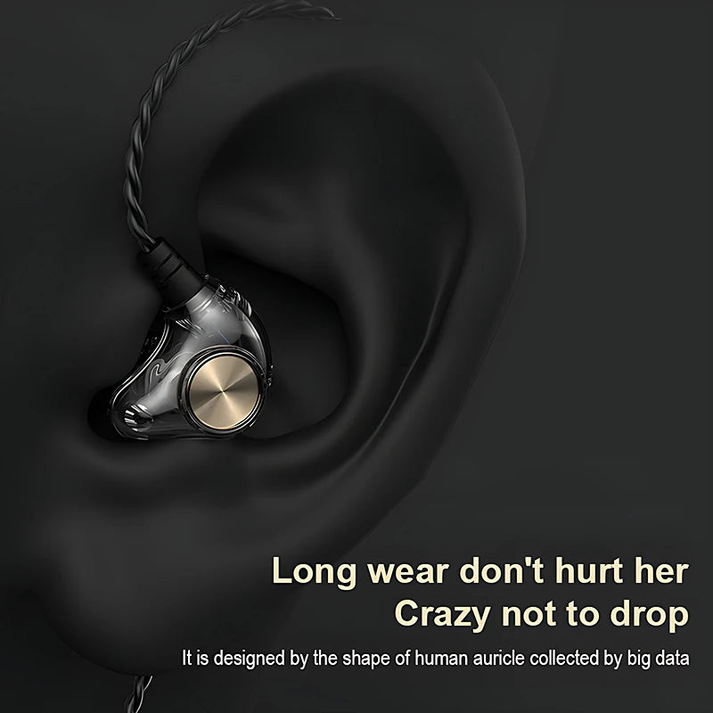 HIFI Heavy Bass Wired Earphone 3.5mm AUX In Ear Gaming Headset Dynamic Music Headphones Stereo Noise Cancelling Earbuds With Mic Oasis Select
