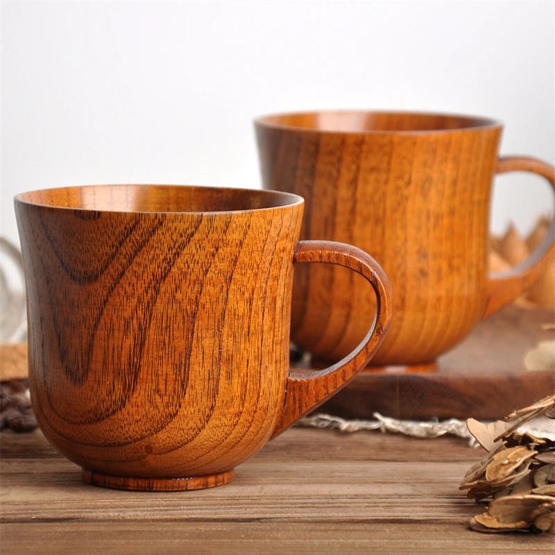 Creative Natural Wooden Cup Wood Coffee Tea Beer Juice Milk Water Mug Handmade Water Drink Mug for Beer In Home Restaurant Oasis Select