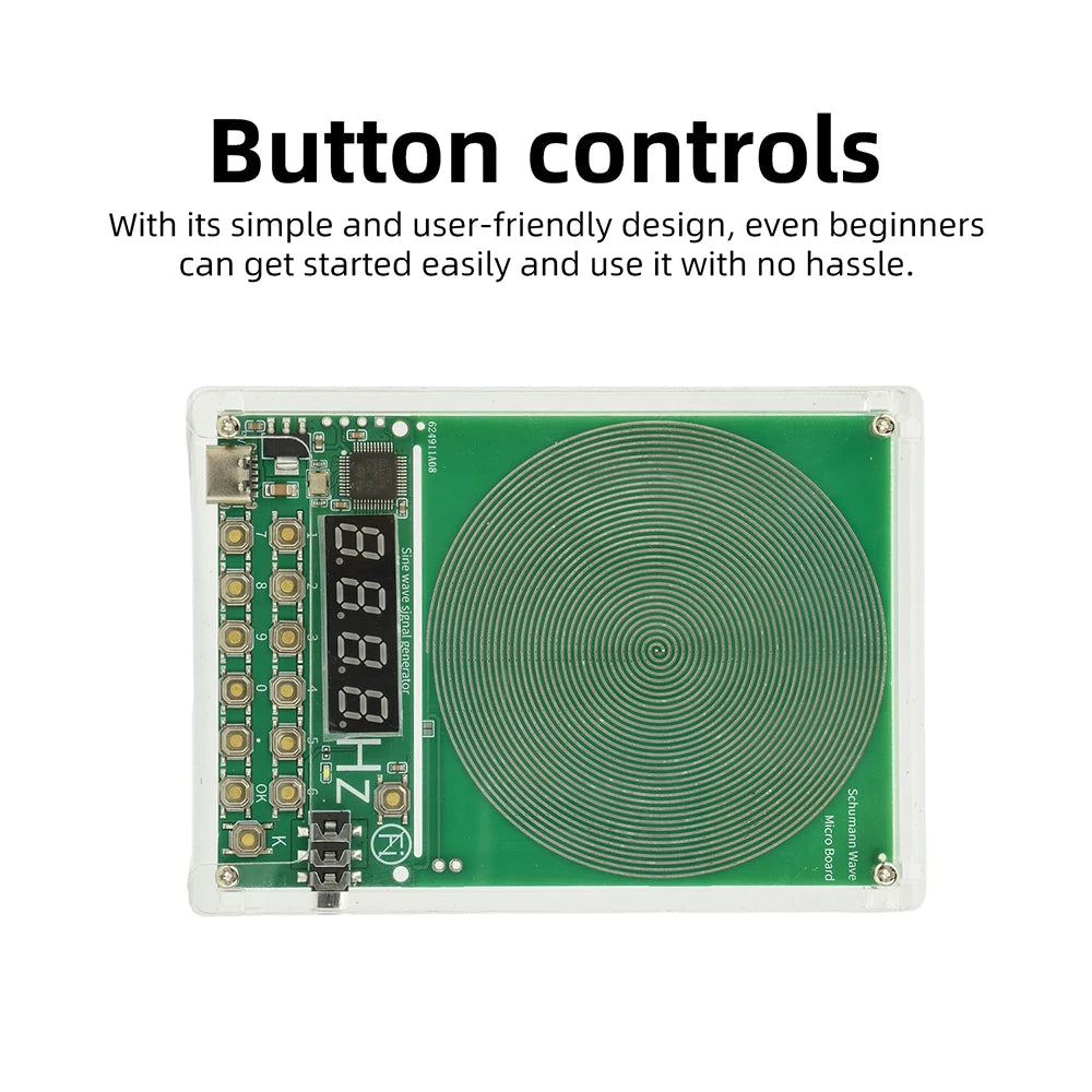 DC 5V 0.01Hz~100000Hz Adjustable Frequency 7.83HZ Schumann Wave Generator Sine Wave Signal Generator Micro Type C Interface Oasis Select