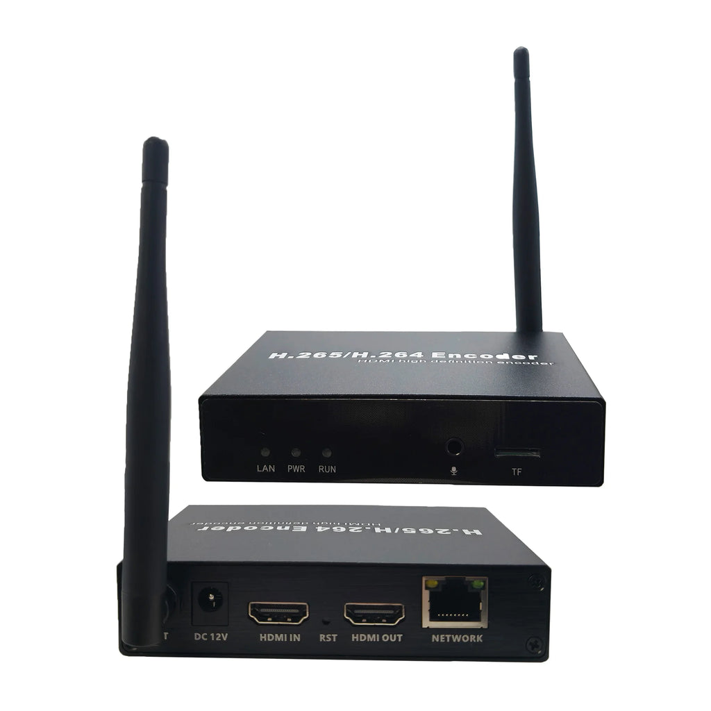 HD 4k Encoder Live Streaming H.265 HEVC H.264 WiFi HD to IP Video Encoder with TF Card Recording RTMP RTSP SRT UDP HLS ONVIF Oasis Select 1080P WIFI LOOP OUT