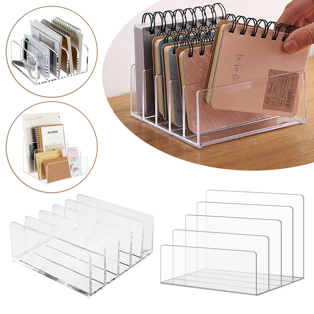 Clear Acrylic Magazine File Holder | Desktop Book Organiser