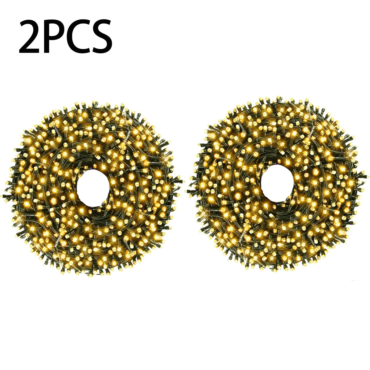 1/2/3Pcs LED String Light 10M/20M/30M Christmas Tree Fairy Outdoor Festoon 220V EU Plug/110V US Plug,Party Decor Lamp CW/WW/RGB Oasis Select 2PCS Warm White US Plug 20M