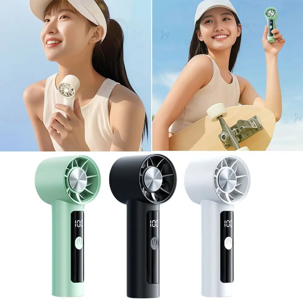 Strong Wind Mini Turbo Fan Super Strong Wind Powerful Airflow Portable Pocket Fan High Velocity Small Size Personal Fan Camping Oasis Select