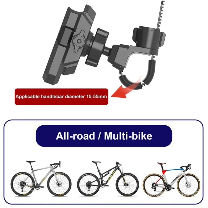 Universal Shockproof Phone Holder for Road Mountain Riding Bike for Bike Motorcycle Handlebar Bicycle Navigation Mount Bracket Oasis Select
