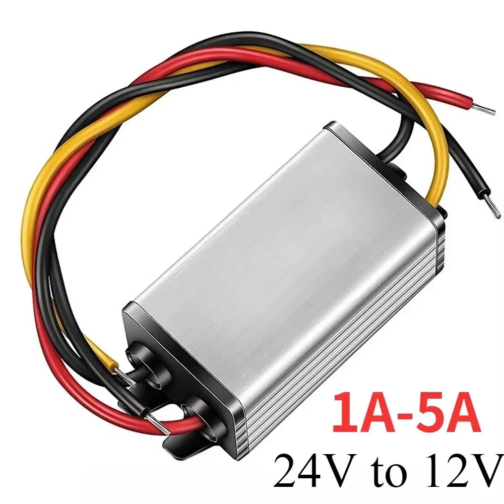24V to 12V 2A-5A Power Buck Converter Voltage Transformer Waterproof Regulator Reducer Module Power Supply DC Buck Converter Oasis Select