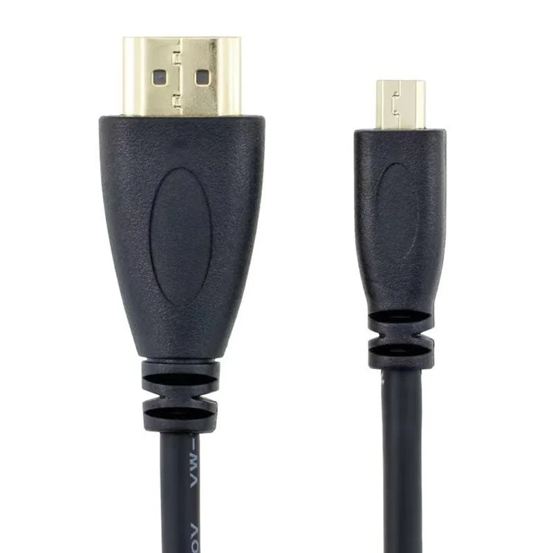Micro HDMI-Compatible to HDMI Cable HDMI-compatible To Micro Audio Video Cable V1.4 1080p 1440p for HDTV PS3 XBOX 3D DVD cable Oasis Select