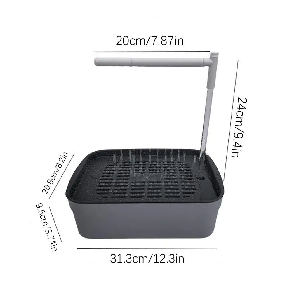 Parrot Bath Pet Bird Bath Automatic Parrot Bathtub Rechargeable Tub with Circulating Faucet Pet Supplies Bathing Accessories Oasis Select Black