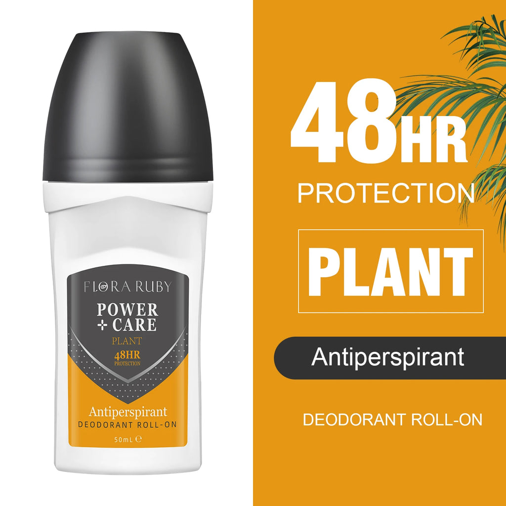 50ml Roll-On Body Deodorant for Men Roll-on Sweating Odor Remover Underarm Deodorant Stick Fast Dry Lasting Portable Refresh Oasis Select 02-Plant