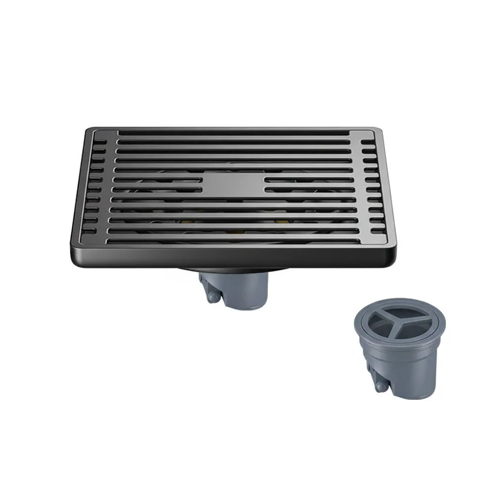 Stainless Steel Shower Floor Drain Grey Backflow Preventer Kitchen Sink Strainer Anti-odor Thickened Waste Drain Universal Oasis Select ABS-C