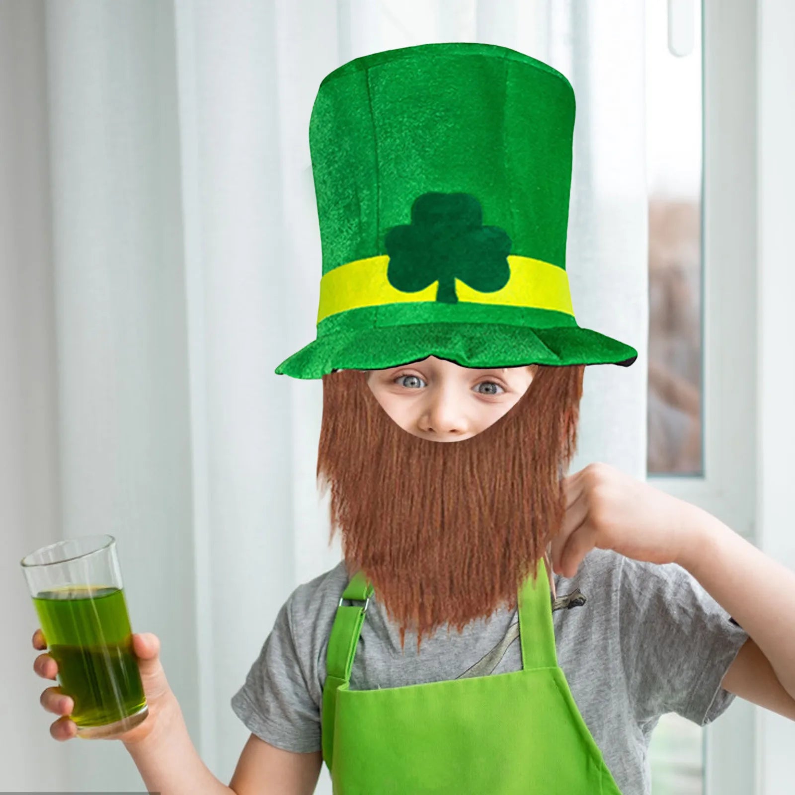 Green Leprechaun Stovepipe Hat – St. Patrick's Day Irish Top Hat Costume Hat Oasis Select