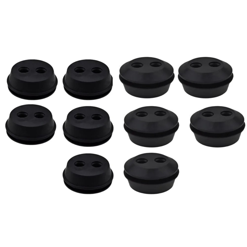 21.5mm Rubber Fuel Tank Grommet 2 Holes For Trimmer Brush Cutter Lawn Mower Gas Line Seal Replacement Accessories 10PCS Oasis Select 10pcs