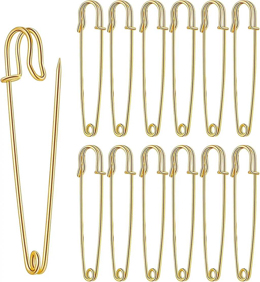 20pcs Heavy Duty Large Safety Pins for Clothes for Clothes, Ideal for Leather Canvas and Wool, Sharp Tip for Secure Hold Brooch Oasis Select