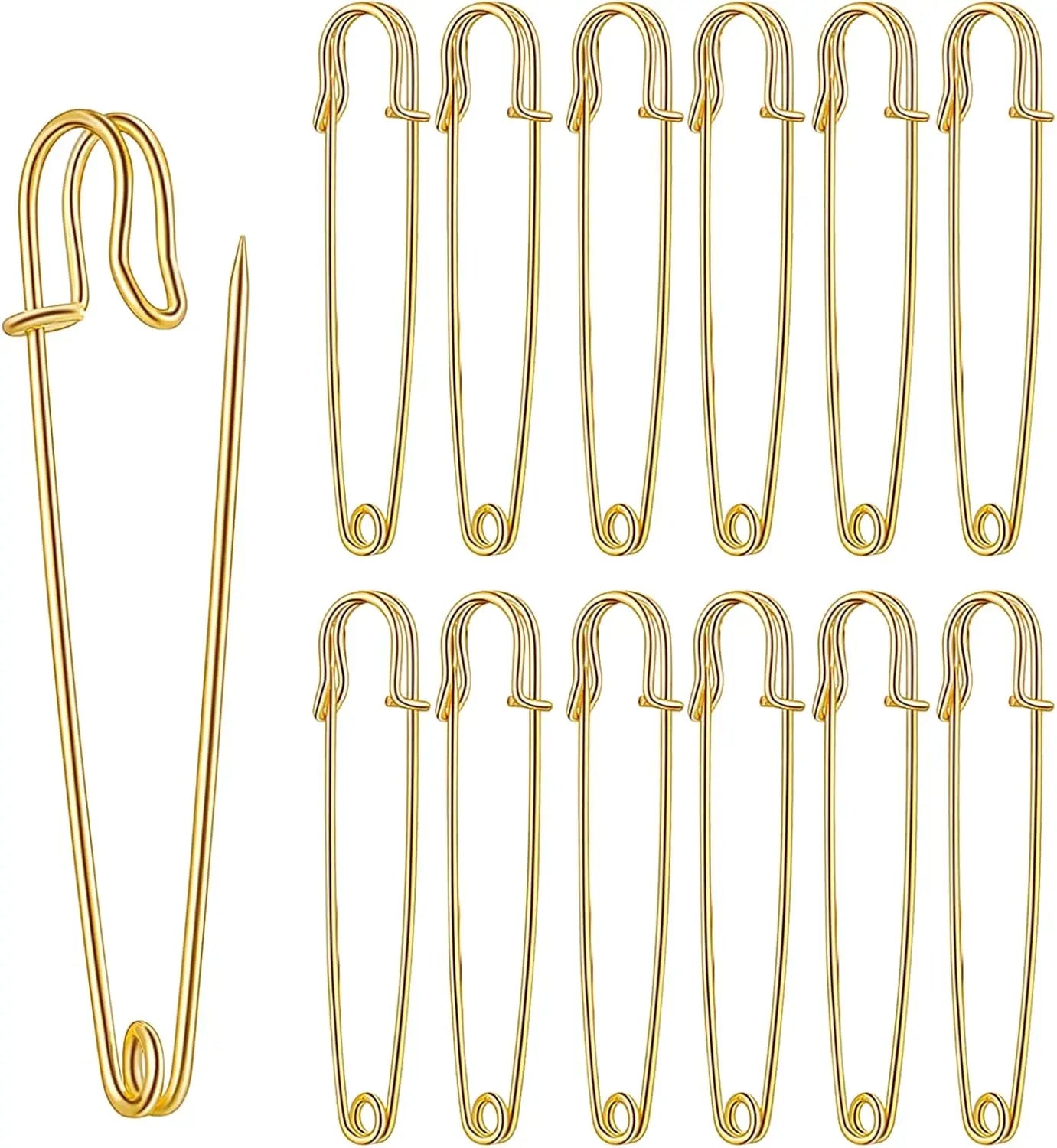 20pcs Heavy Duty Large Safety Pins for Clothes for Clothes, Ideal for Leather Canvas and Wool, Sharp Tip for Secure Hold Brooch Oasis Select