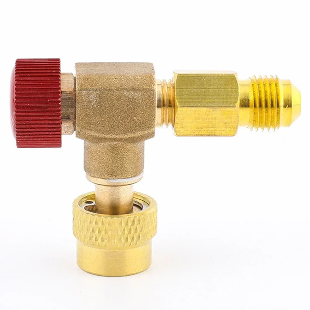 1pcs Car Air Conditioning Safety Valve 90° Right Angle CAR Air Conditioning Safety Valve R22/32/410 Connector Adapter Auto Parts Oasis Select